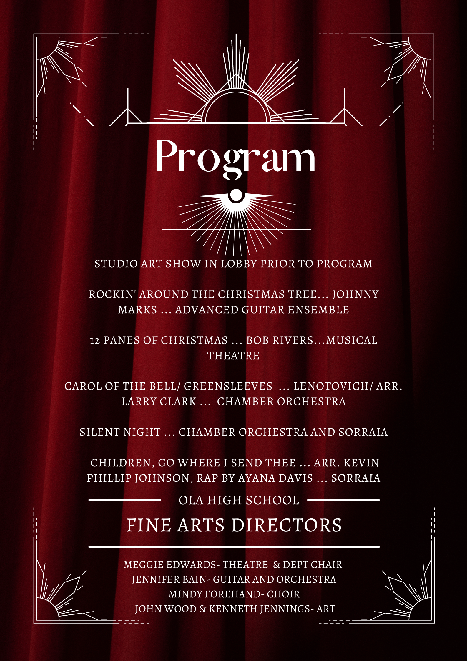 Fine Arts Spectacular Program  Page 2